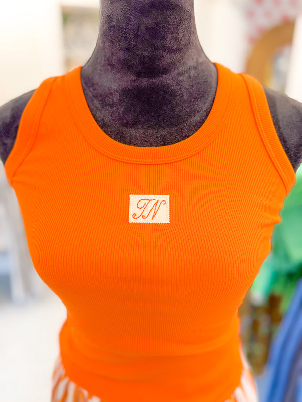 Signature "Tennessee" Heritage Patch Ribbed Tank Top