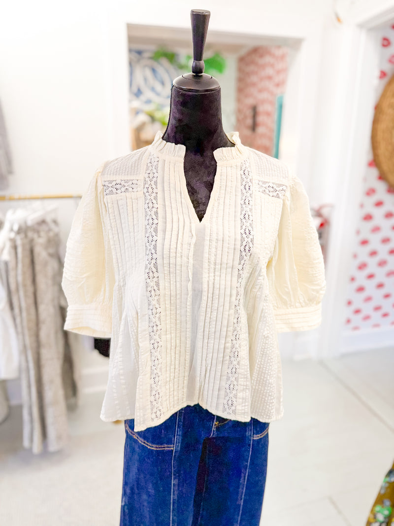 Puff Sleeve Peasant Top