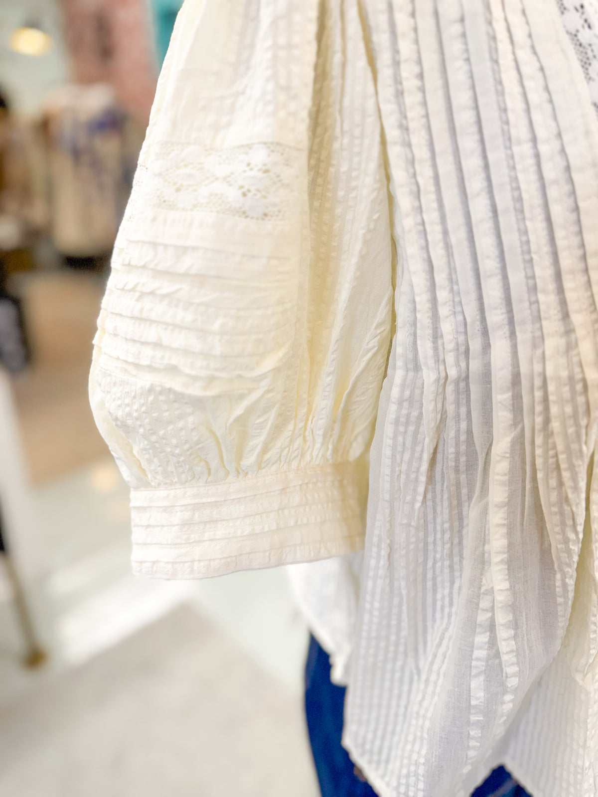 Puff Sleeve Peasant Top