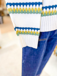 Striped Textured Pullover Sweater