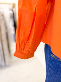 Smocking Detail Blouse - Rust Orange