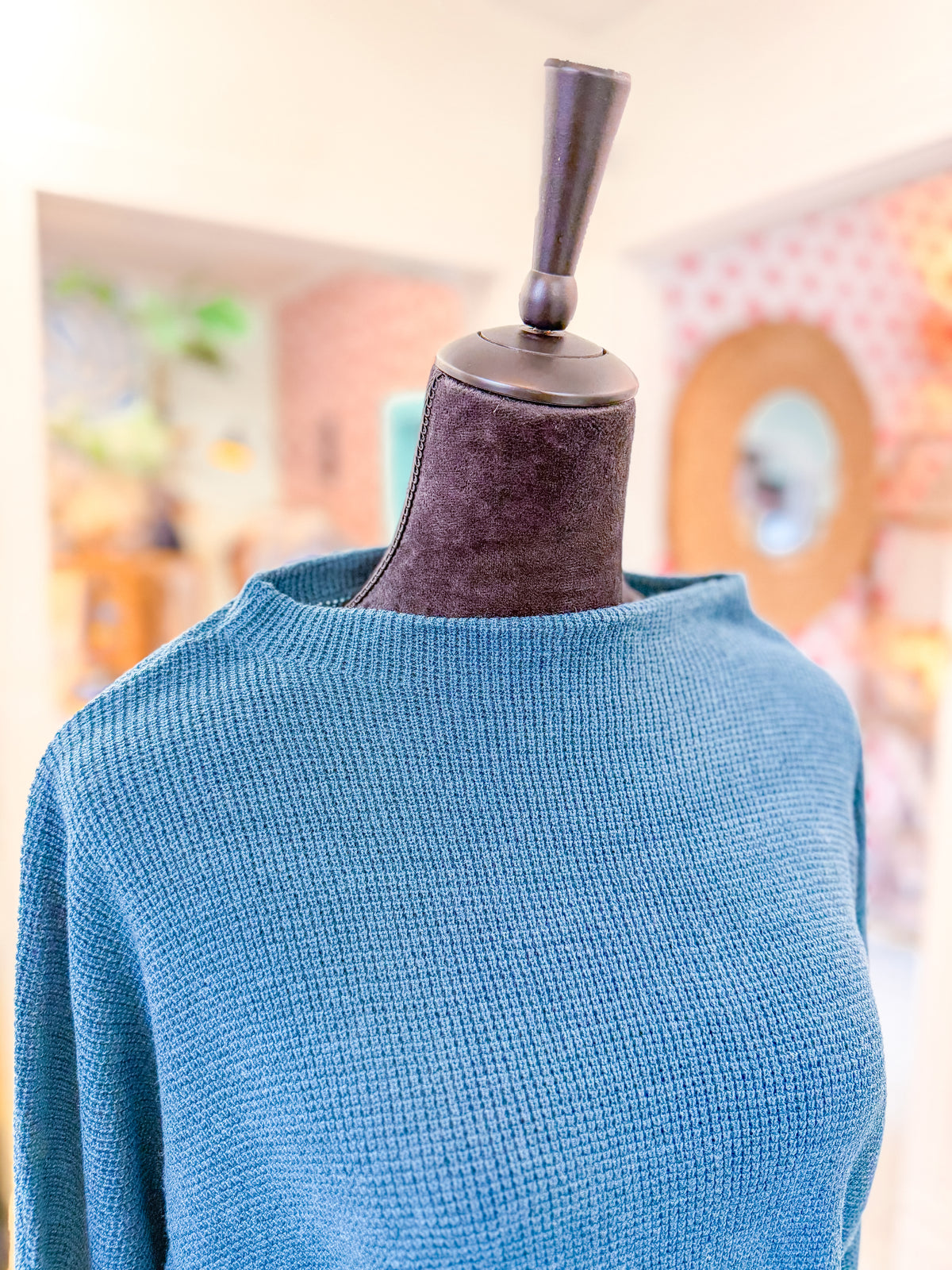 Ribbed Boat Neck Pullover Sweater