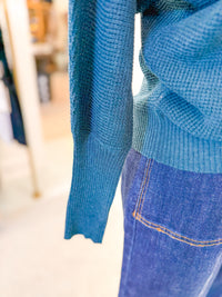 Ribbed Boat Neck Pullover Sweater