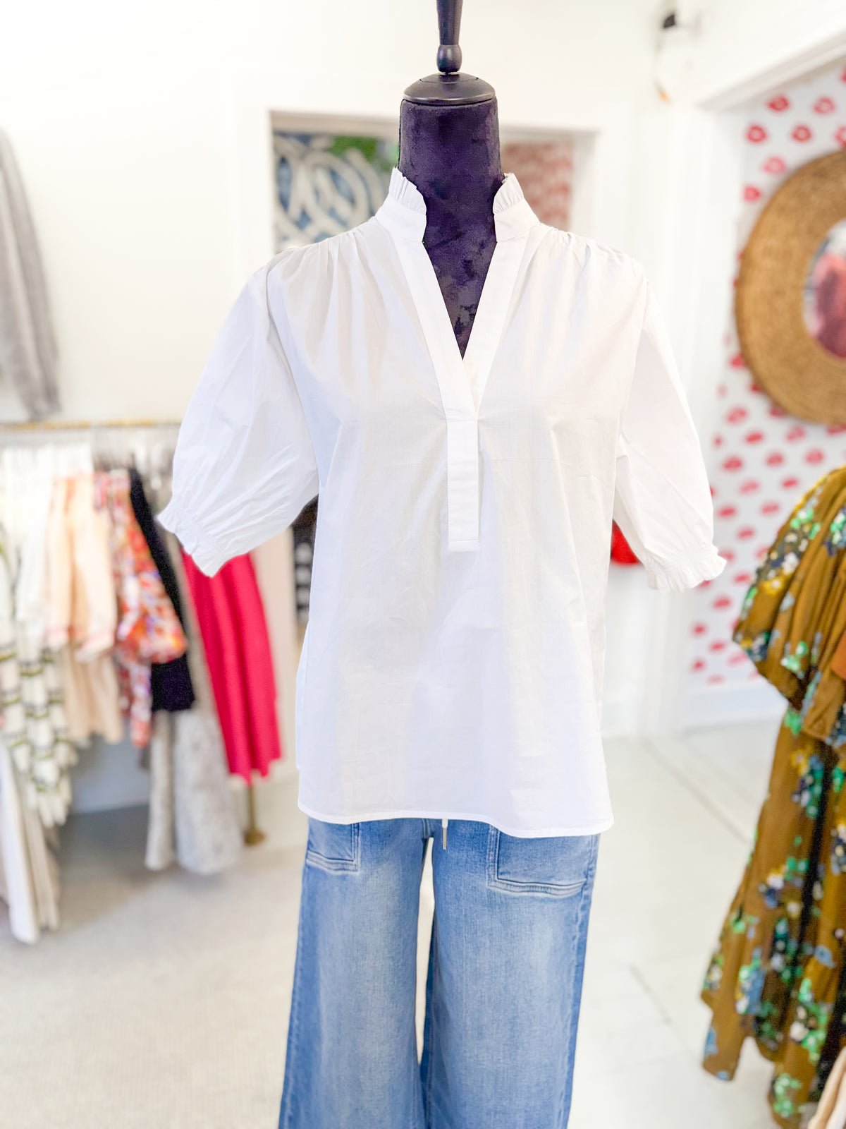 Balloon Sleve Blouse - Off White