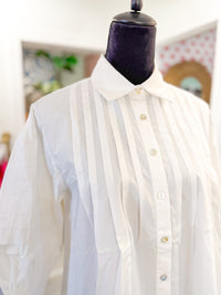Pleat Detailed Button Down Shirt