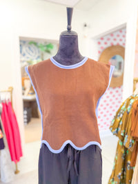 Knit Top with Trim Detail Top