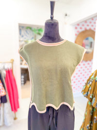 Knit Top with Trim Detail Top