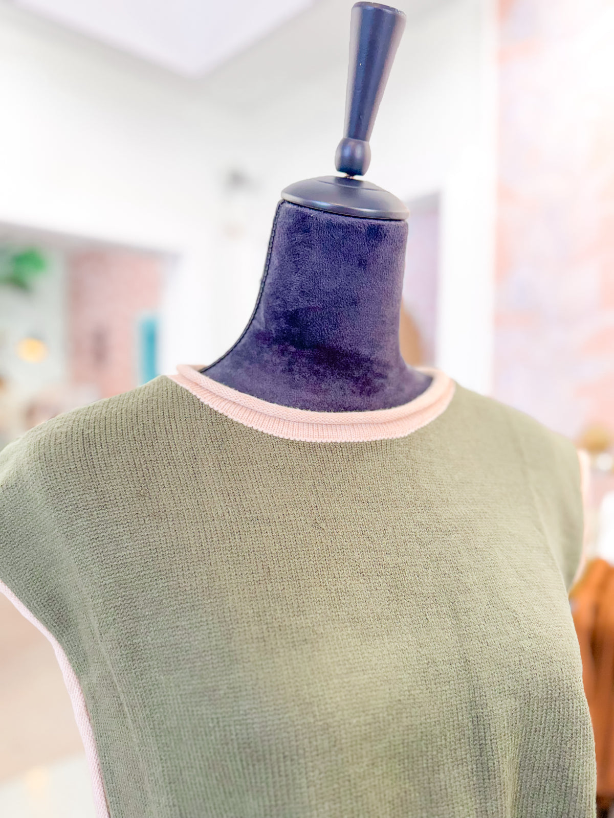 Knit Top with Trim Detail Top