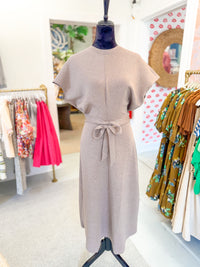 Draped Maxi Dress - Taupe Heather