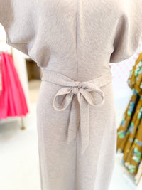 Draped Maxi Dress - Taupe Heather