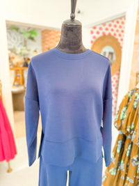 Crewneck Long Sleeve Top - Timeless Navy