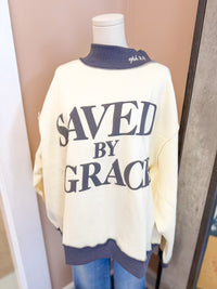 Saved By Grace Mockneck Sweatshirt