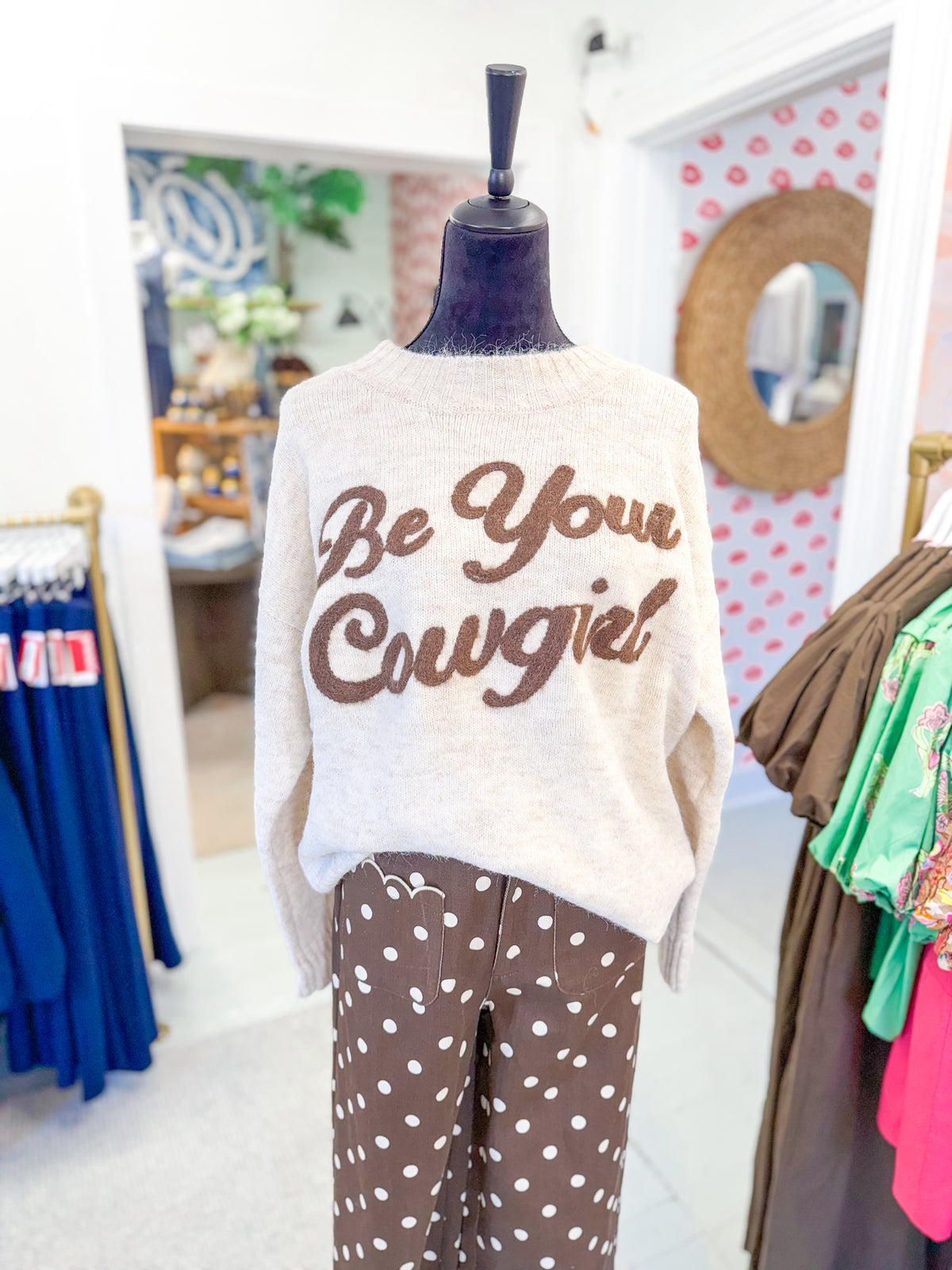 Be Your Cowgirl Sweater - Oatmeal