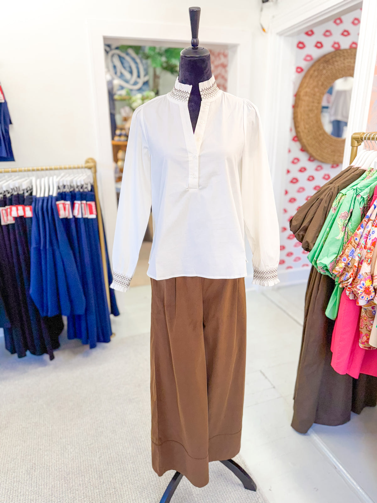 Corduroy Wide Leg Pant - Brown