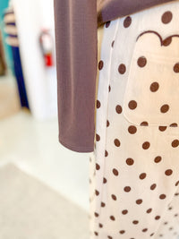 Ribbed Long Sleeve Top - Brown
