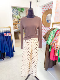 Ecru Polka Dot Pant