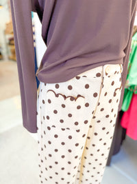 Ecru Polka Dot Pant