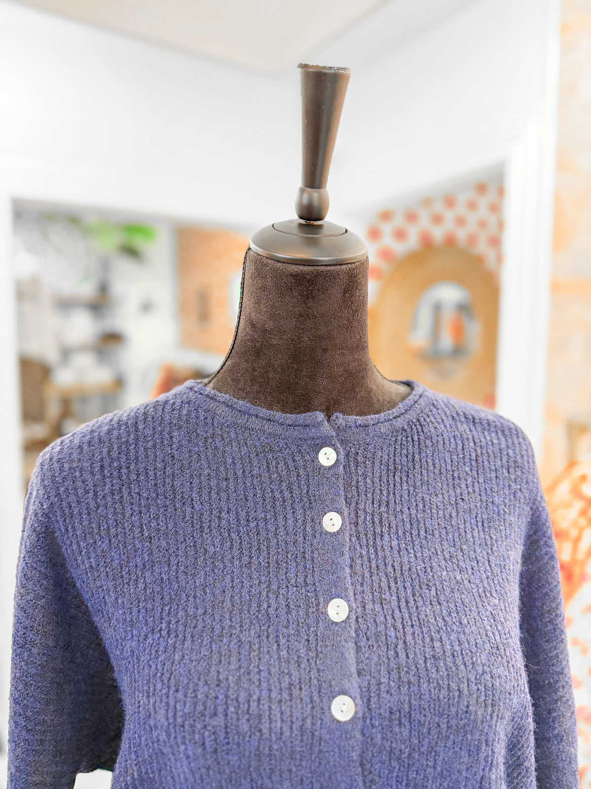 Button Down Cardigan Sweater - Navy