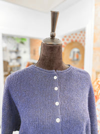 Button Down Cardigan Sweater - Navy