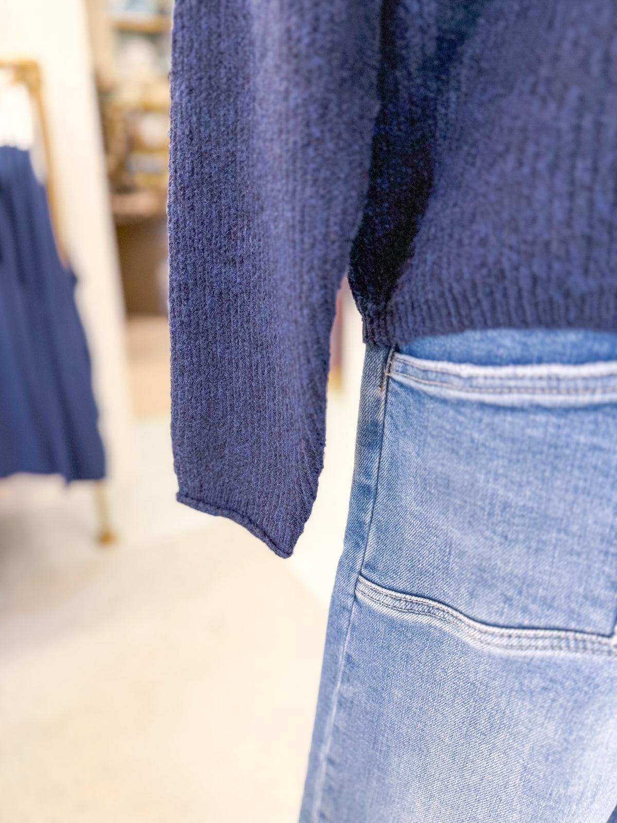 Button Down Cardigan Sweater - Navy
