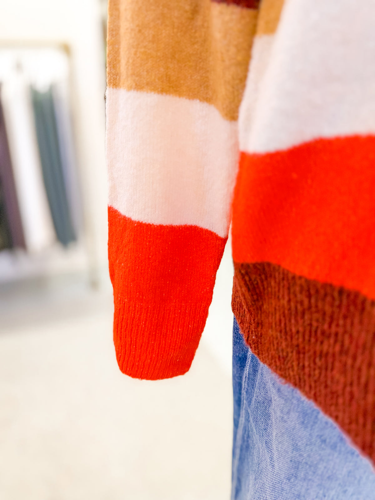 Fall Color Blocked Sweater