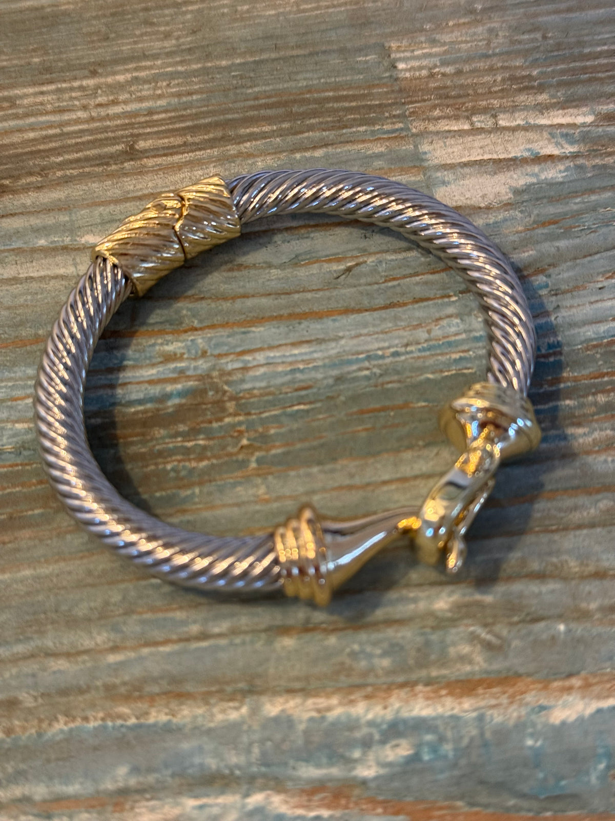 Silver Hook Cable Bracelet