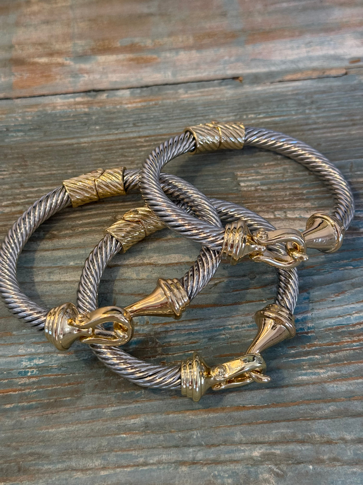 Silver Hook Cable Bracelet
