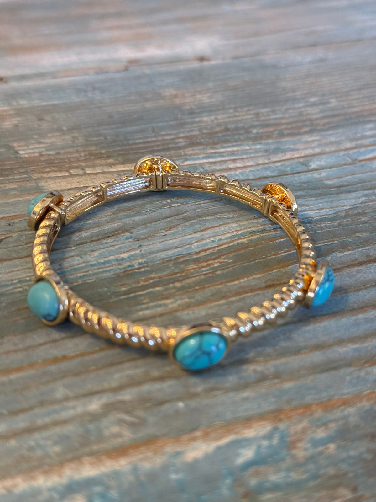 Turquoise Stone Stretch Bracelet