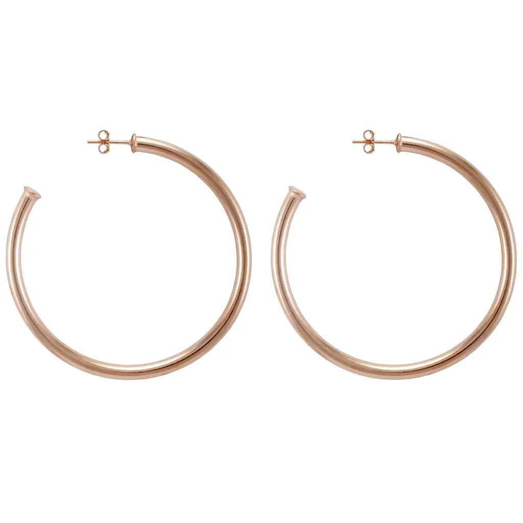 Everybody's Favorite Hoops - Shiny Rose Gold Plated