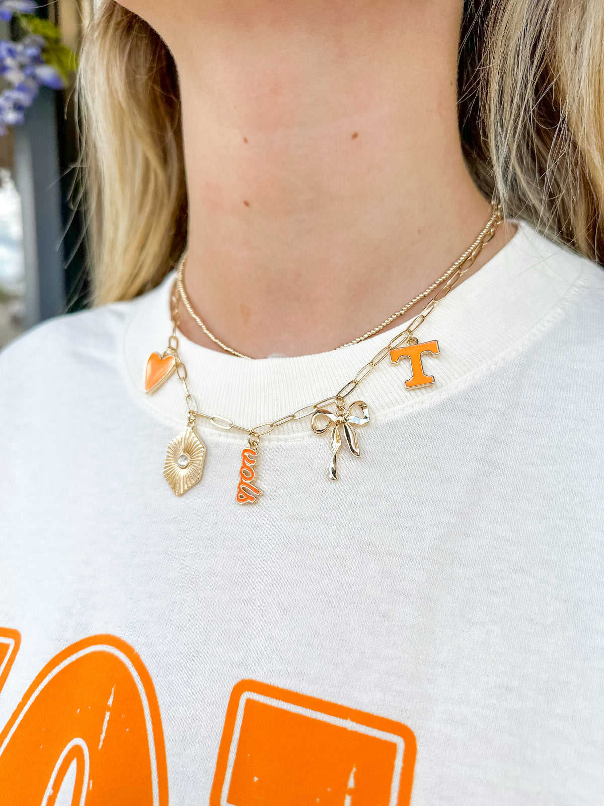 Tennessee Vols Paper Clip Charm Collector Necklace