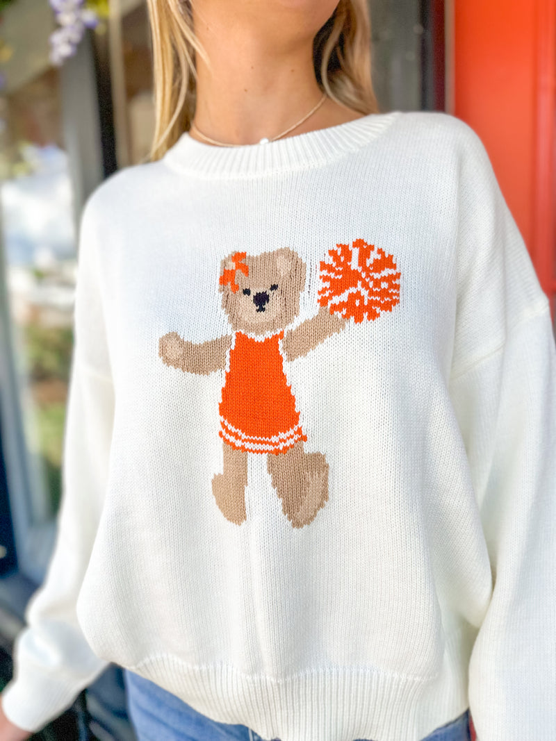 Tennessee Gameday Sweater - Cheerleader Bear