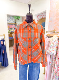 Plaid Button Down Jacket