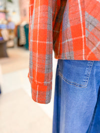 Plaid Button Down Jacket
