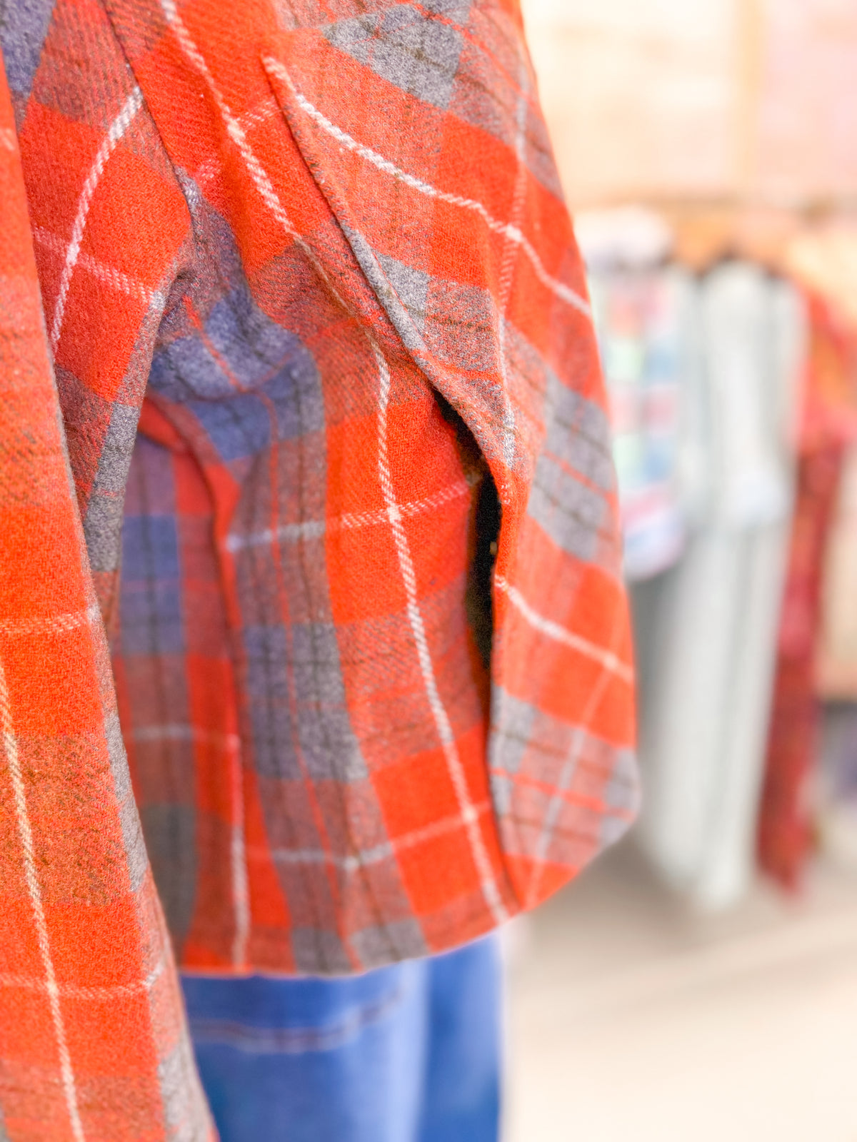 Plaid Button Down Jacket