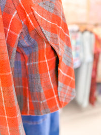 Plaid Button Down Jacket