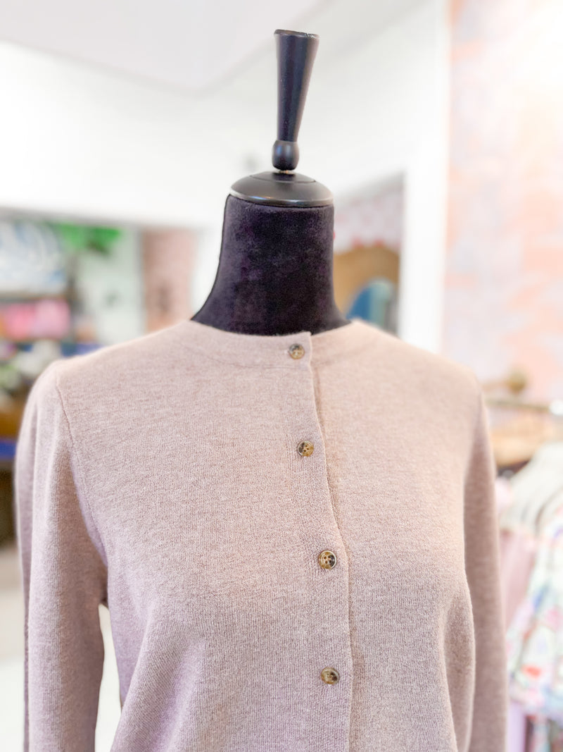 Button Down Cardigan -  Mocha