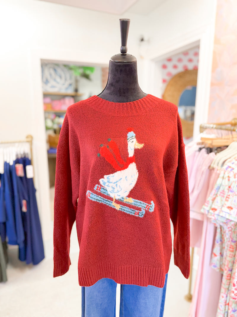 Burgundy Goose Sweater