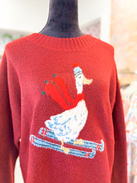 Burgundy Goose Sweater