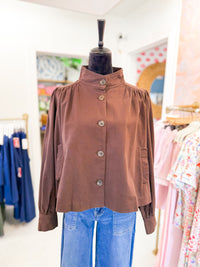 Button Down Jacket - Brown
