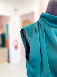 Mock Neck Midi Dress - Hunter Green