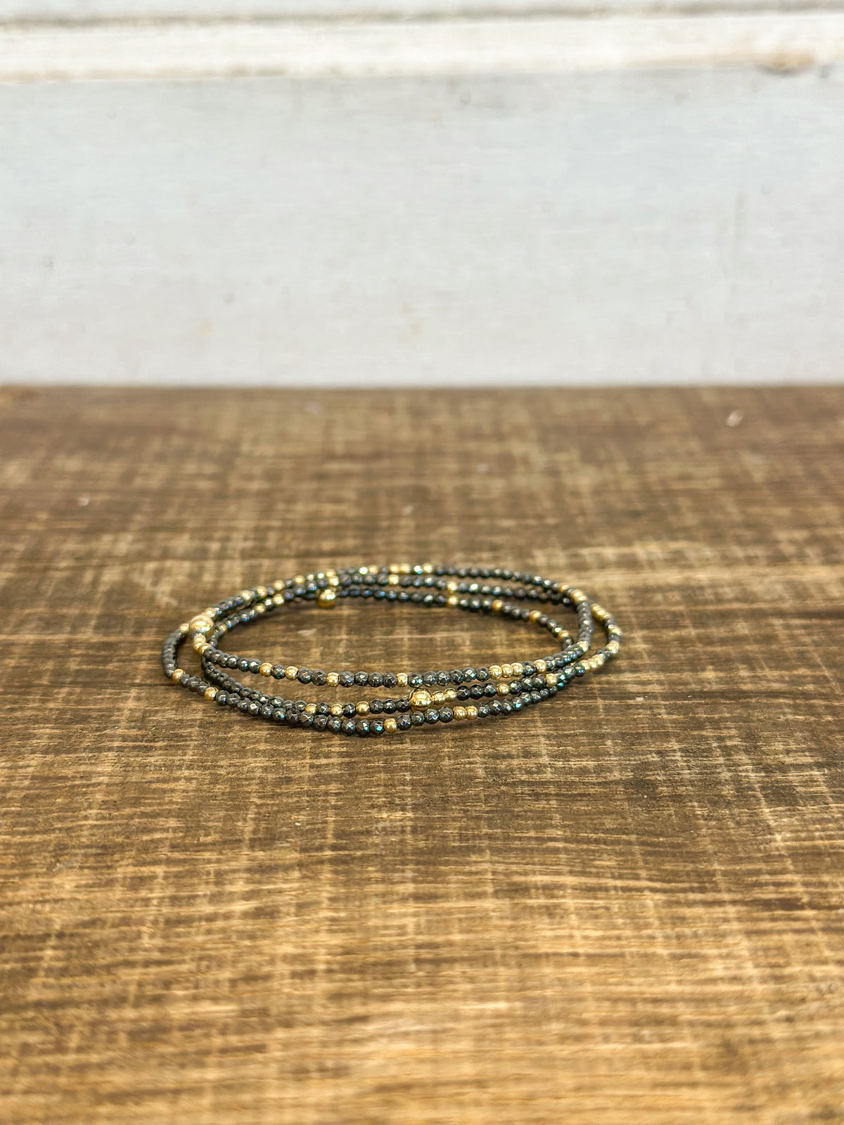 Hope Unwritten Faceted Hematite 2mm Bead Bracelet
