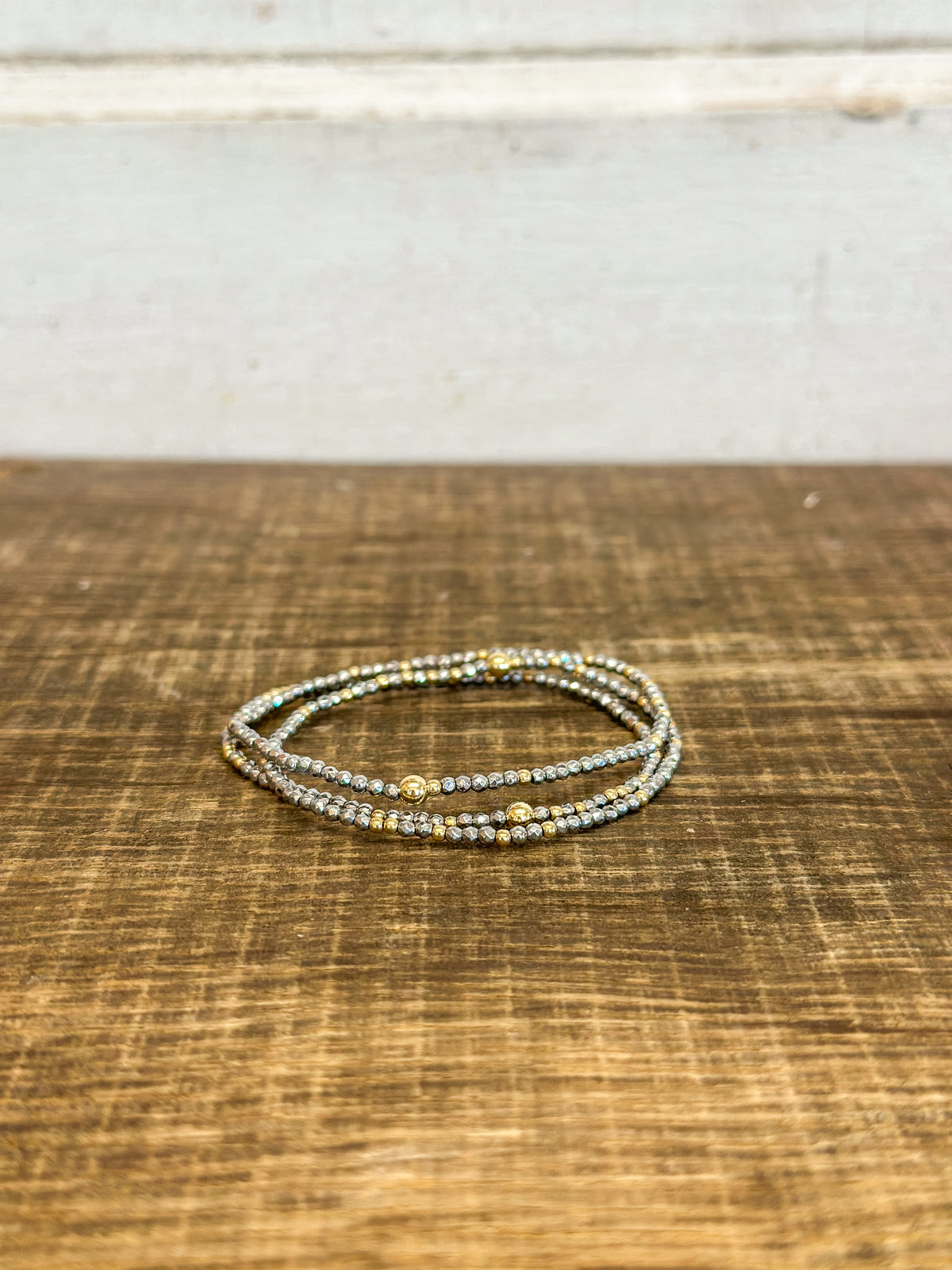 Hope Unwritten Silver Faceted Hematite 2mm Bead Bracelet