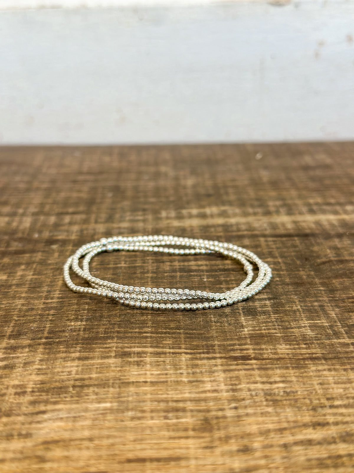 Classic Sterling 2mm Bead Bracelet