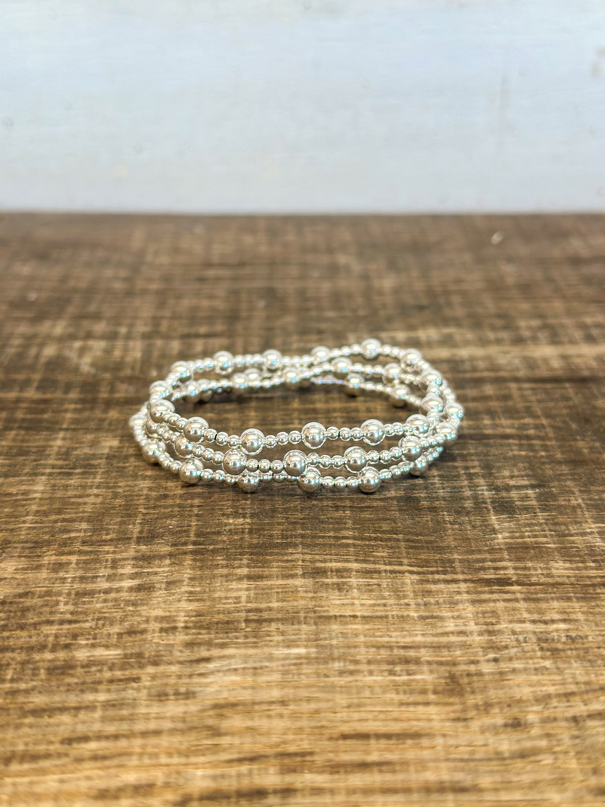 Classic Sincerity Pattern 5mm Bead Bracelet - Sterling Silver