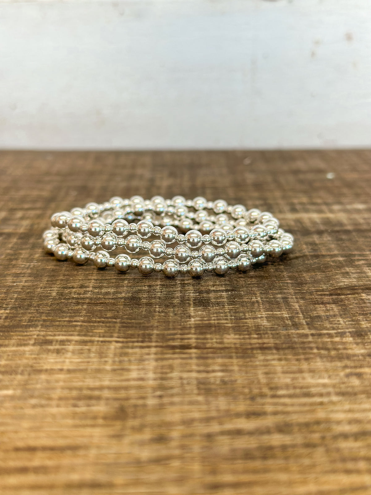Classic Grateful Pattern 5mm Bead Bracelet - Sterling