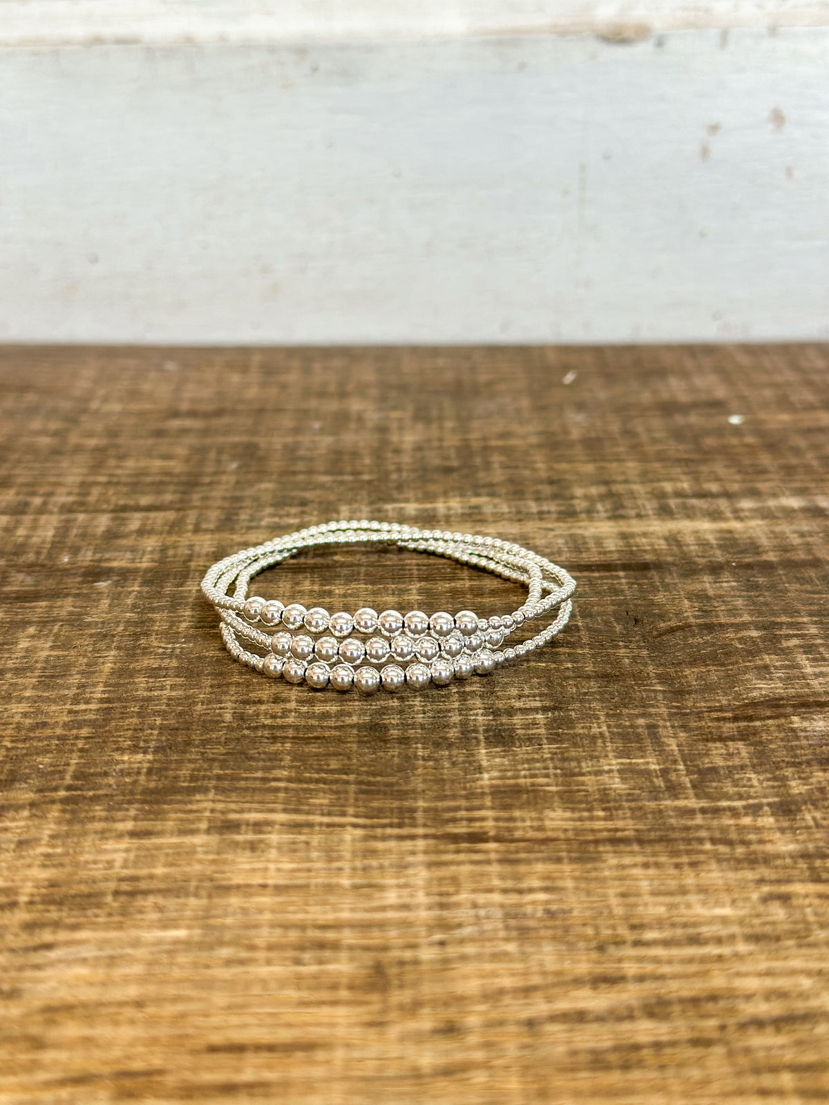 Classic Sterling Beaded Bliss 2mm Bead Bracelet - 4mm Sterling