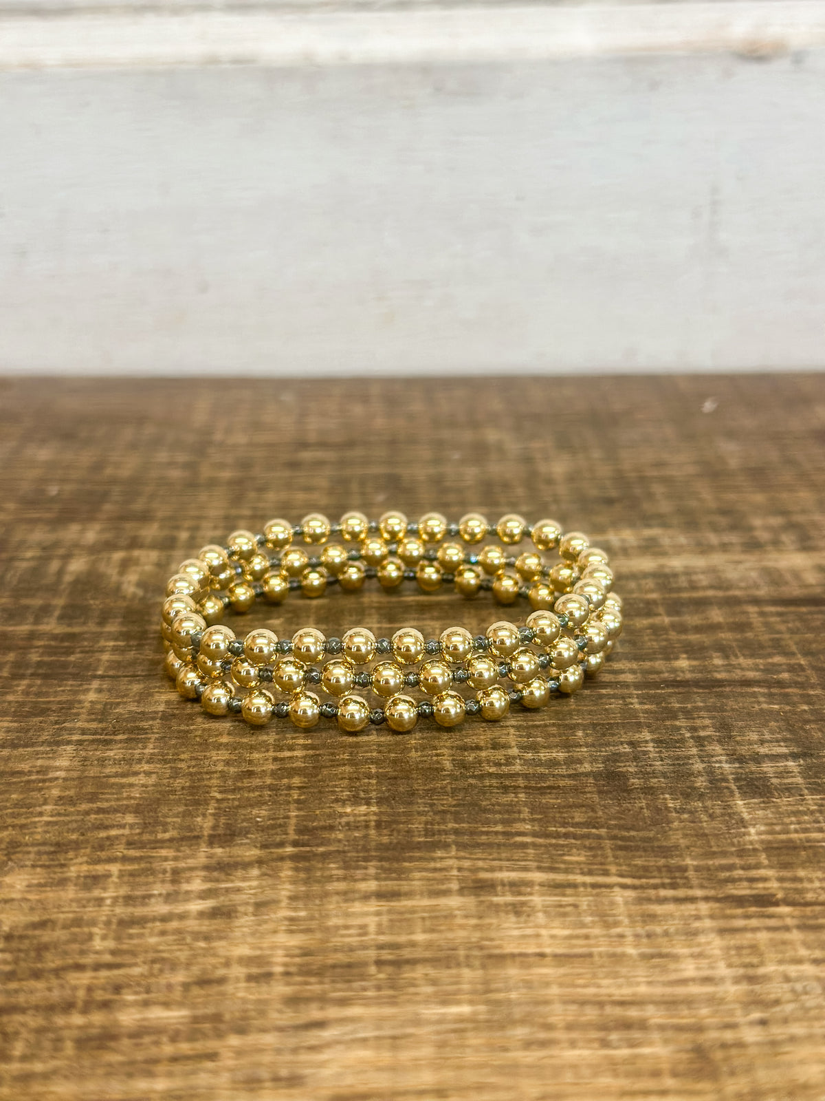 Faceted Hematite Grateful Pattern 5mm Bead Bracelet