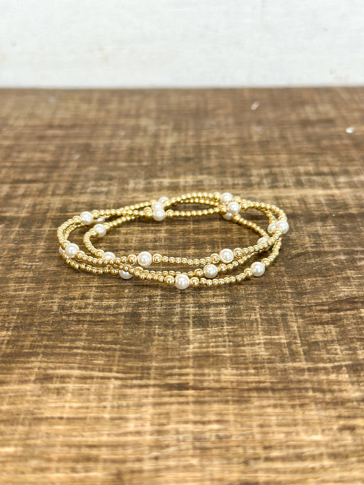 Classic Purpose Pattern 4mm Bead Bracelet - Pearl