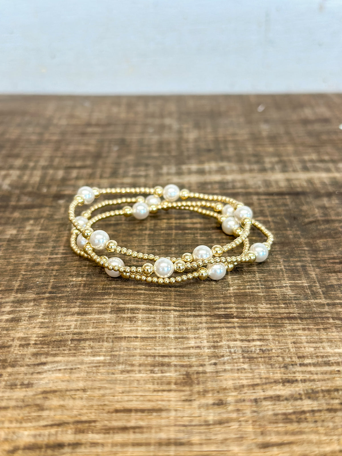 Purpose Pearl 6mm Bead Bracelet - Gold