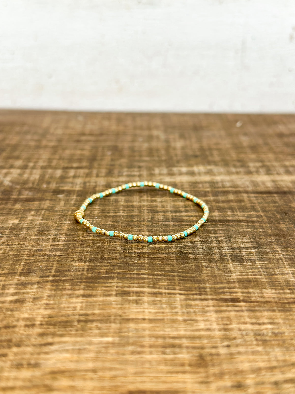 egirl Hope Sincerity Pattern 2mm Bead Bracelet - Mint